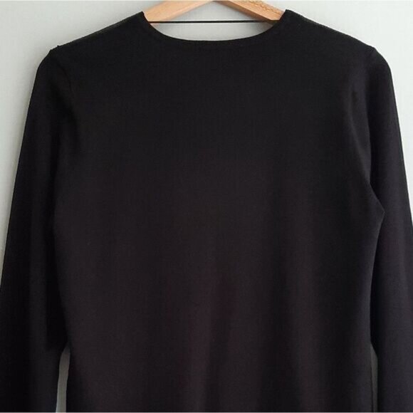 INC - NEW Mixed Media Snakeskin Tonal Waterfall Open Front Cardigan Black Sz M - Picture 9 of 13